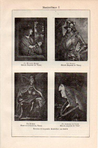 LAMINA V41593: Retratos de Maximiliano I