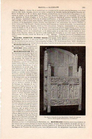 LAMINA V41591: Catedra de San Maximiliano