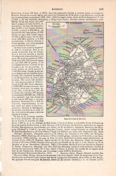 LAMINA V41586: Mapa de la Isla de Mauricio