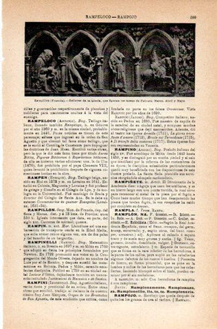 LAMINA V42221: Relieves iglesia de Rampillon, Francia