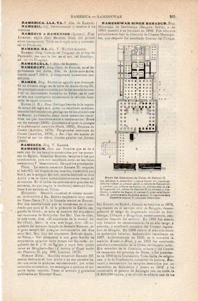 LAMINA V42217: Plano del Rameseum de Tebas de Ramses II