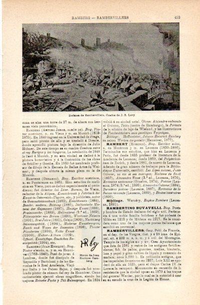 LAMINA V42214: Defensa de Rambervillers por J. B. Levy