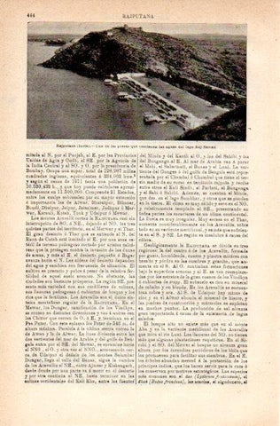 LAMINA V42209: Una de las presas del lago Raj Saman, India