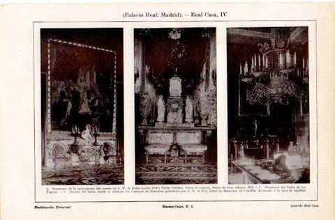 LAMINA V42264: Pormenor de salones del Palacio Real Madrid
