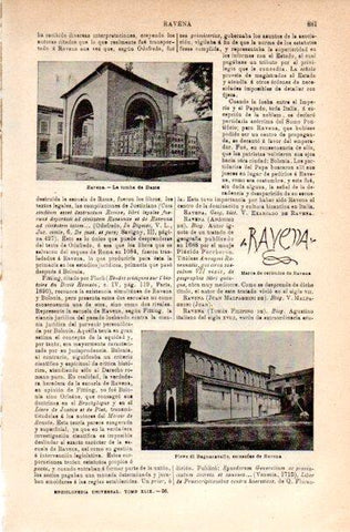 LAMINA V42255: Tumba de Dante en Ravena