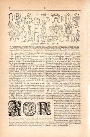 LAMINA V42169: Filigranas con la letra R