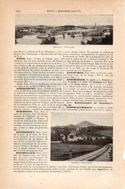 LAMINA V42167: Vista general de Enniskillen, Irlanda