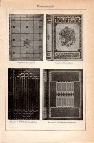 LAMINA V42156: Proyectos de encuadernacion de Moser, Weiss, Kersten y Behrens