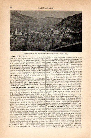 LAMINA V42202: Vista general de Ragaz o Ragatz, Suiza