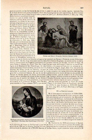 LAMINA V42191: Piedad y La Virgen con el Niño por Rafael