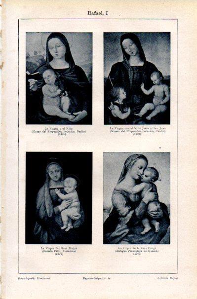 LAMINA V42189: La Virgen y el Niño por Rafael