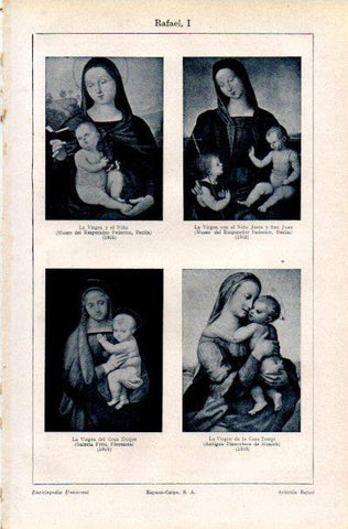 LAMINA V42189: La Virgen y el Niño por Rafael
