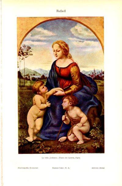 LAMINA V42186: La bella Jardinera por Rafael