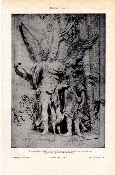 LAMINA V42185: El arcangel San Rafael por G. Baratta