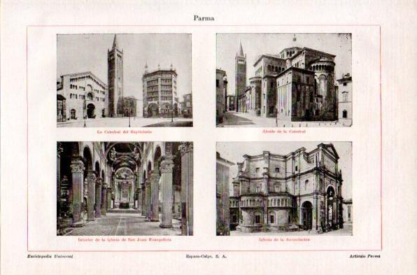 LAMINA V42339: Catedral, Baptisterio, e iglesias en Parma