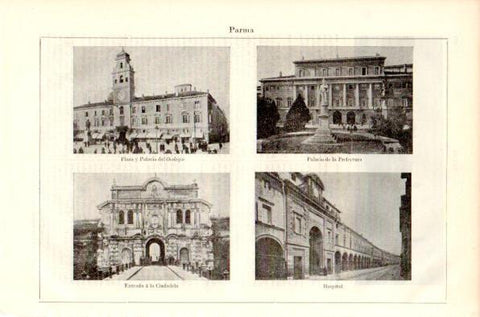 LAMINA V42337: Edificios en Parma, Italia