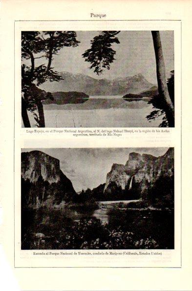 LAMINA V42349: Parque Nacional Argentino y de Yosemite