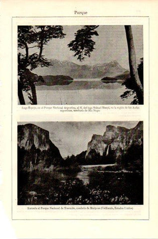 LAMINA V42349: Parque Nacional Argentino y de Yosemite