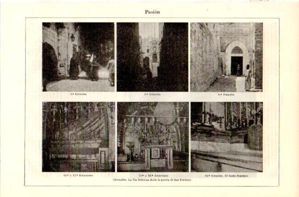 LAMINA V42377: La Via Dolorosa en Jerusalen desde la puerta de San Esteban