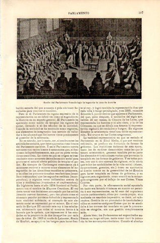 LAMINA V42334: Sesion del Parlamento frances