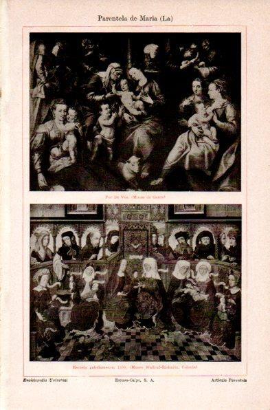 LAMINA V42299: La parentela de Maria por De Vos y Escuela galoflamenca en 1500