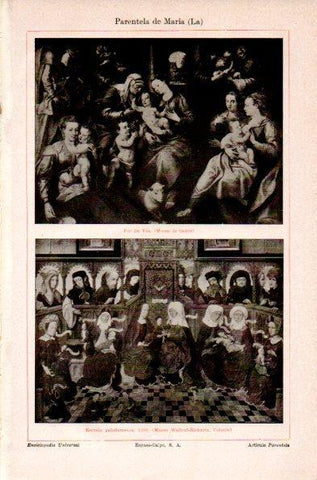 LAMINA V42299: La parentela de Maria por De Vos y Escuela galoflamenca en 1500