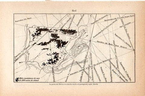 LAMINA V42288: La peninsula Iberica en relacion con la red pentagonal según Botella