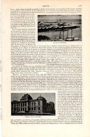 LAMINA V42278: Aduana y Universidad en Recife, Brasil