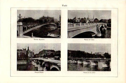 LAMINA V42323: Puentes en Paris
