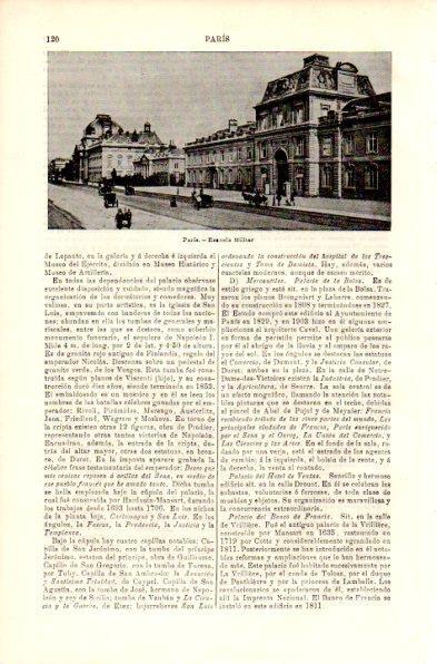 LAMINA V42322: Escuela Militar en Paris