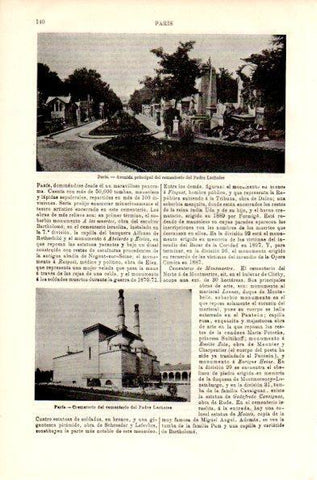 LAMINA V42321: Cementerio del Padre Lachaise, Paris