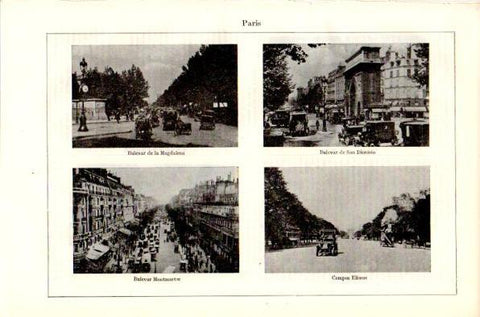 LAMINA V42316: Bulevares y Campos Eliseos en Paris