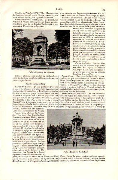LAMINA V42307: Fuentes de los Inocentes y de San Sulpicio, Paris