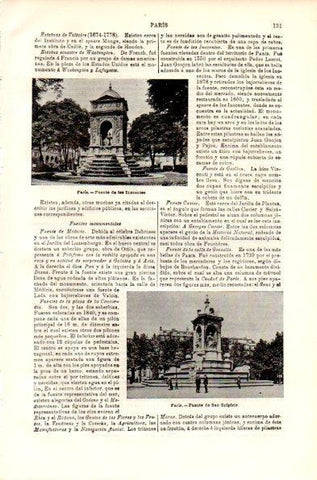 LAMINA V42307: Fuentes de los Inocentes y de San Sulpicio, Paris