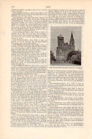 LAMINA V41979: Iglesia en Saint-Pierre-sur-Dives, Calvados Francia