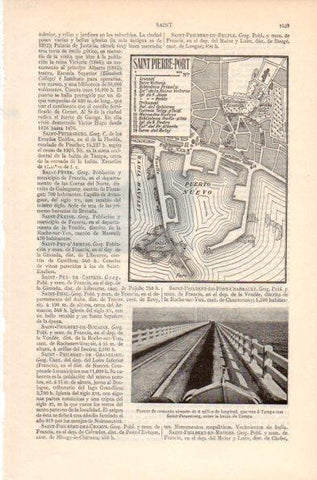 LAMINA V41978: Plano de Saint Pierre-Port