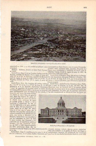 LAMINA V41976: Fotografia aerea y El Capitolio de Saint-Paul, Minnesota