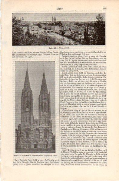 LAMINA V41963: Vista e iglesia de Nuestra Señora en Saint-Lo