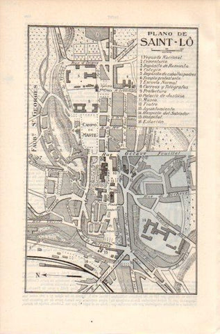 LAMINA V41962: Plano de Saint-Lo