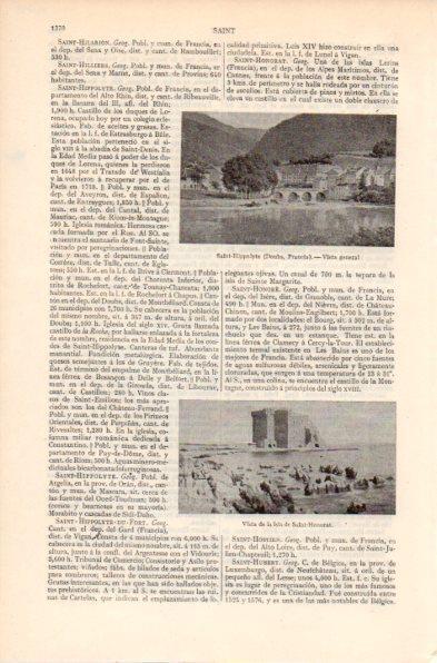 LAMINA V41958: Vista general de Saint-Hippolyte, Doubs Francia