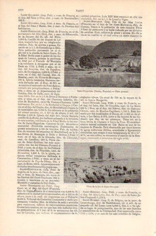 LAMINA V41958: Vista general de Saint-Hippolyte, Doubs Francia