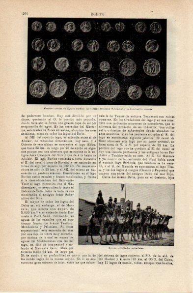 LAMINA V42003: Monedas usadas en Egipto durante dinastias Ptolomeos y dominacion romana