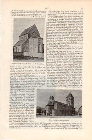 LAMINA V41953: Iglesia colegiata en Saint-Gaudens