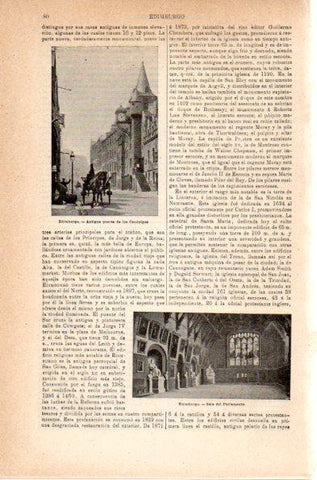 LAMINA V41990: Puerta de los Canonigos y Sala del Parlamento, Edimburgo