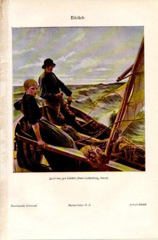 LAMINA V41988: En el mar por Edelfelt