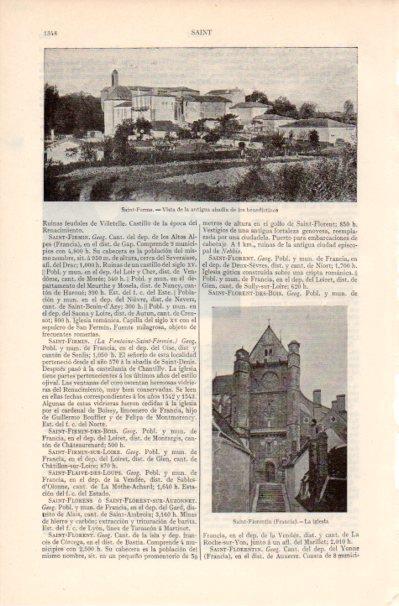 LAMINA V41951: Vista Abadia de los benedictinos en Saint-Ferme