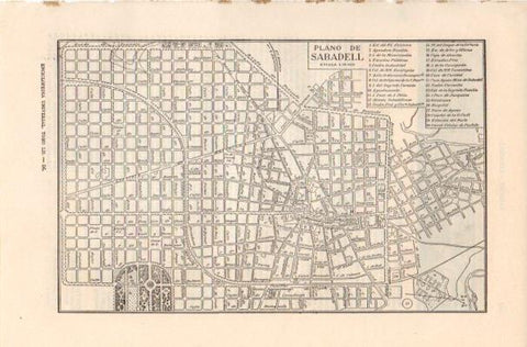 LAMINA V41912: Plano de Sabadell, Barcelona
