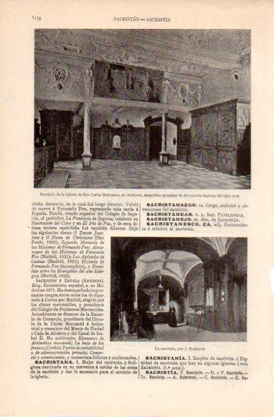 LAMINA V41911: Sacristia iglesia de San Carlos Borromeo en Amberes