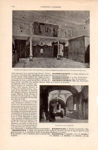LAMINA V41911: Sacristia iglesia de San Carlos Borromeo en Amberes