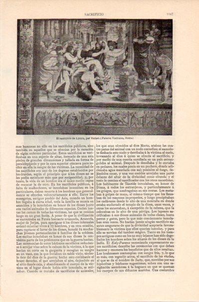 LAMINA V41910: El sacrificio de Lystra por Rafael
